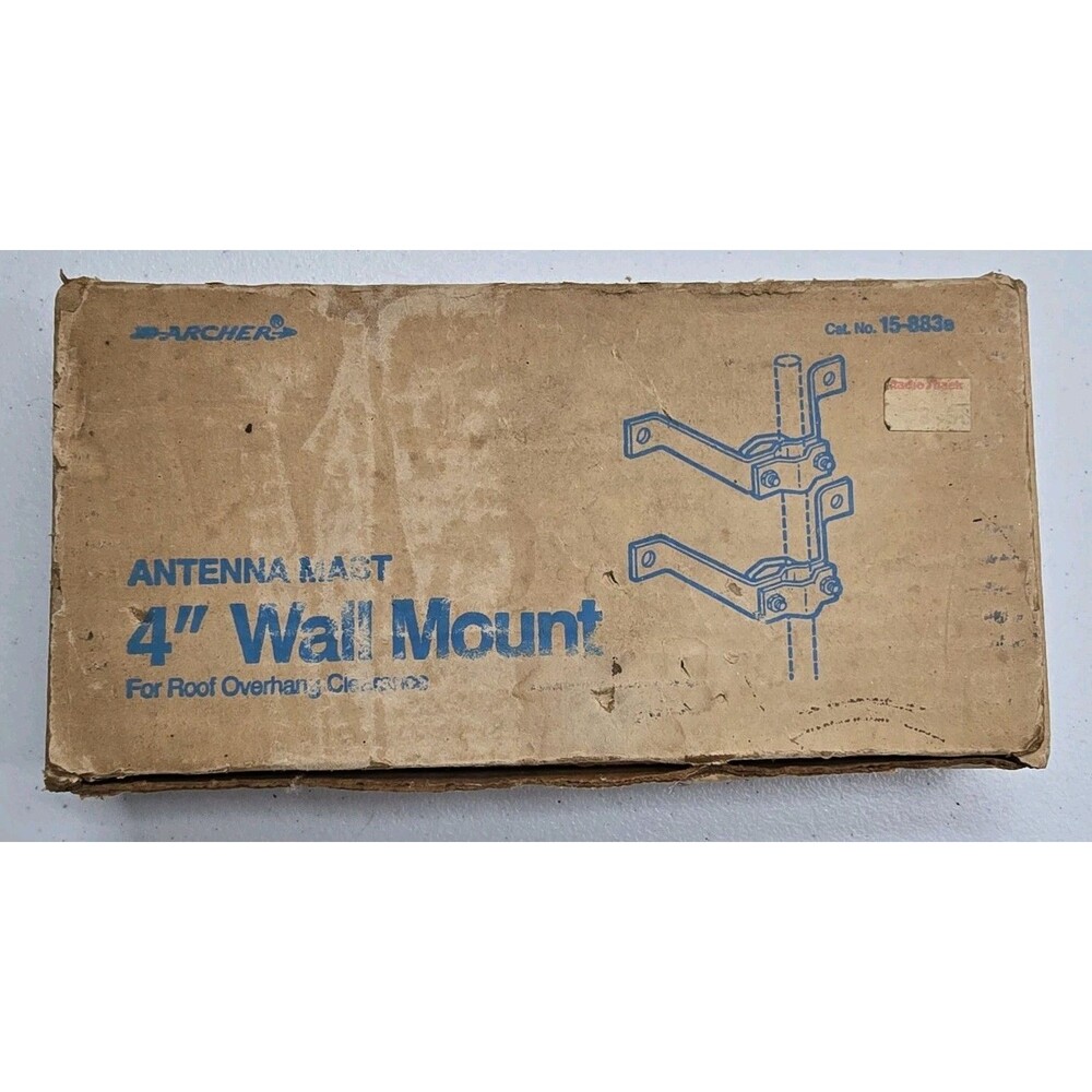 Archer Antenna Mast 4" Wall Mount For Roof Overhang No 15-883B Missing Parts